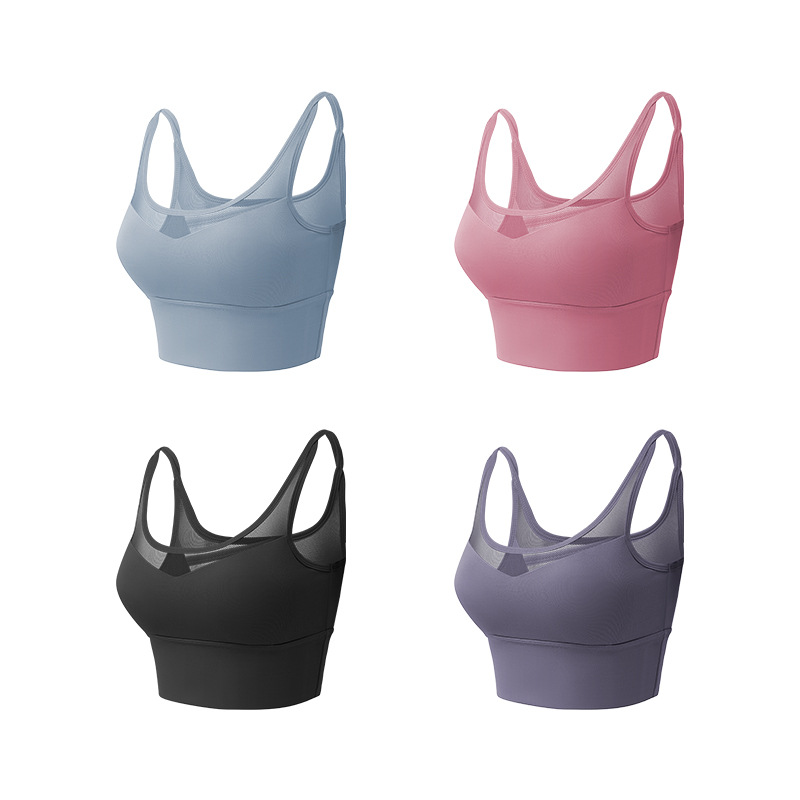 Professional High Intensity Running Fitness Yoga Women Training Sports Shock Proof Sports Bra Mesh Speed Drying Underwear