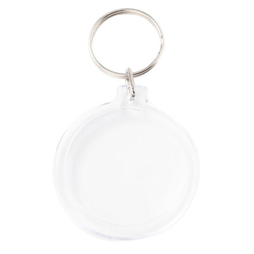 DIY照片小挂件钥匙扣 空壳透明亚克力相框塑料钥匙链广告影楼纪念