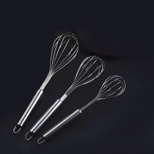 Stainless steel egg whisk home kitchen mixing tool cream egg mixer semi-automatic rotating beater