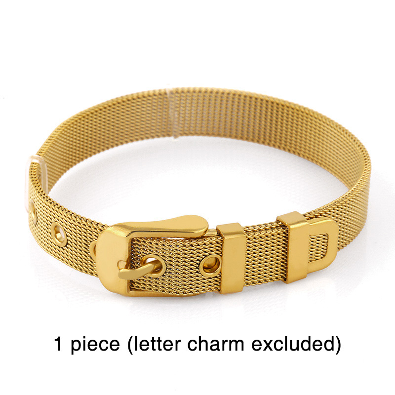 explosion accessories mesh bracelet personality DIY26 letter mesh belt bracelet couple wholesale nih