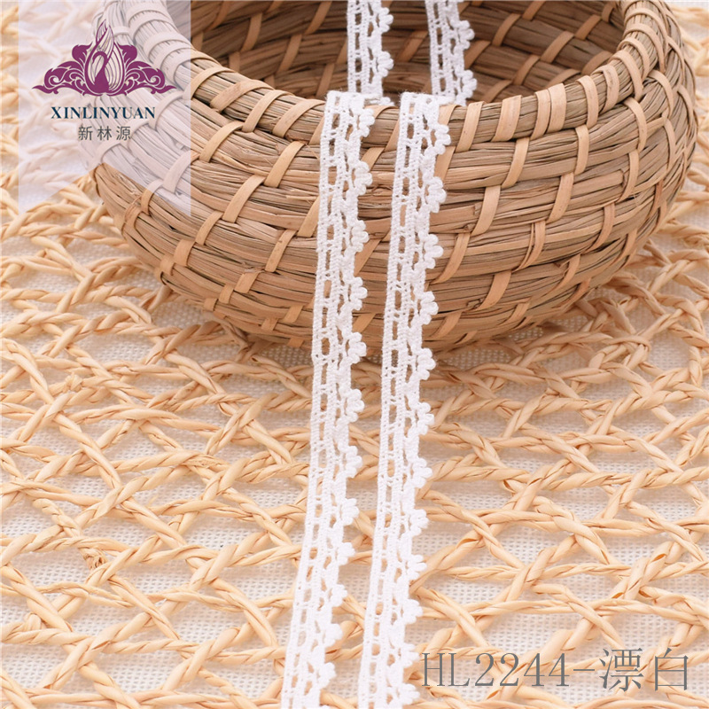 现货1cm漂白棉线花边 厂家直销 批发制作 窗帘配饰 服装家纺辅料