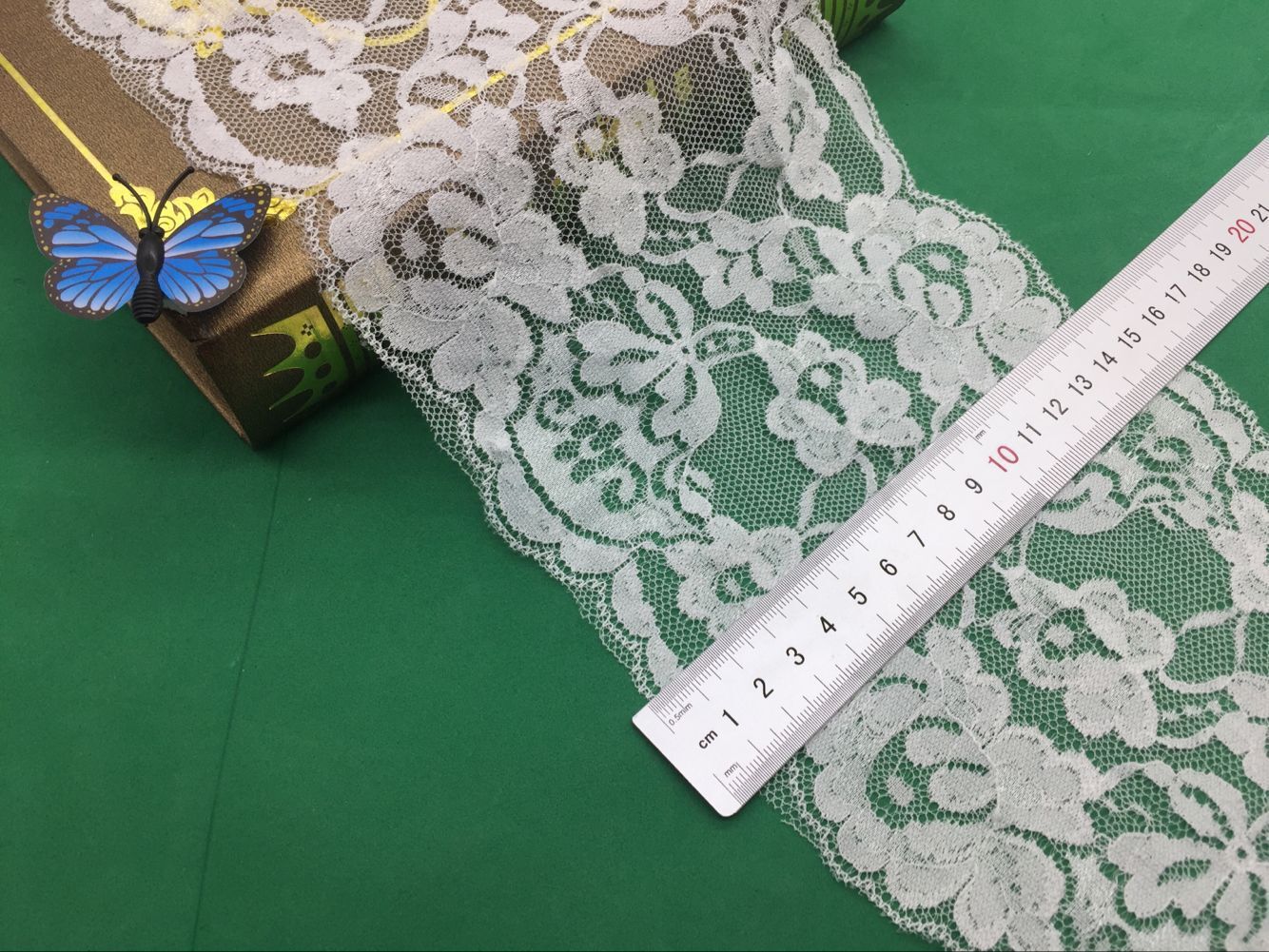 新现货婚纱辅料8085#宽度15cm弹力花边蕾丝面料DIY花镂空蕾丝花边