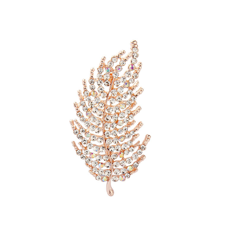 Koreanische Blatt Strass Brosche Großhandel display picture 2