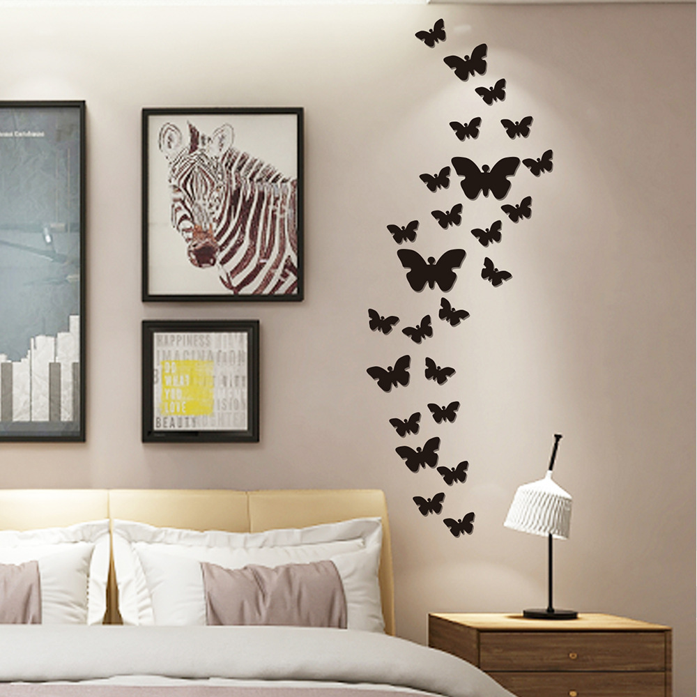 New Colorful Butterfly Flying Acrylic Mirror Wall Stickers display picture 8