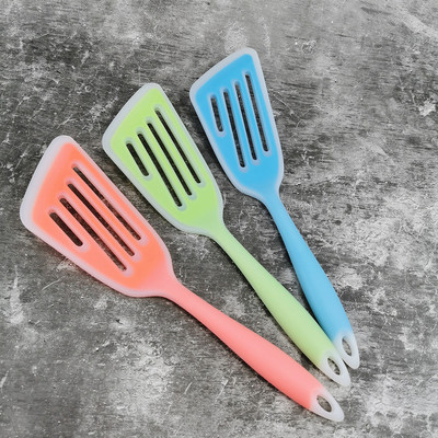 silica gel Integrated lengthen Cooking Shovel non-stick cookware silica gel Chinese shovel Smokeless Turner Silicone spatula