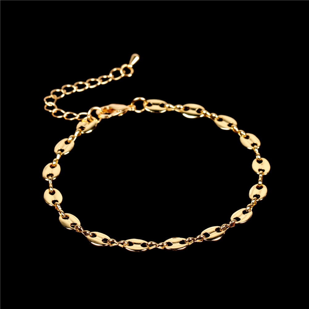 Thick Chain Clavicle Chain Stitching Pig Nose Necklace Bracelet Earring Set display picture 3