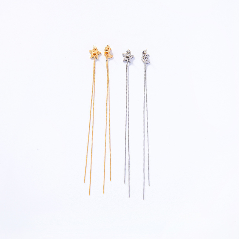 Pendientes Creative Asymmetric Star Moon display picture 8