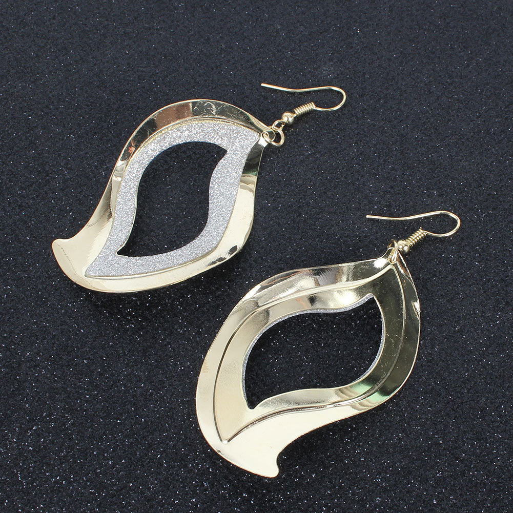 Style Earrings Geometric Hollow Frosted Earrings Simple Fashion Wild Earrings Wholesale Nihaojewelry display picture 4