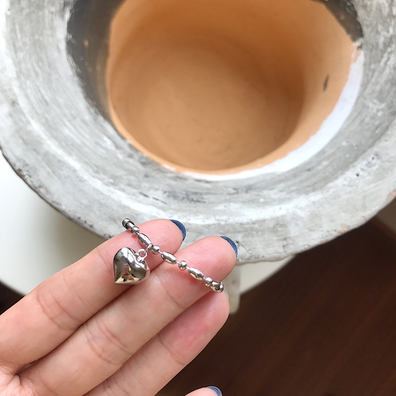 1 Piece 925 Sterling Silver Heart Shape 925 Sterling Silver Bracelets display picture 2