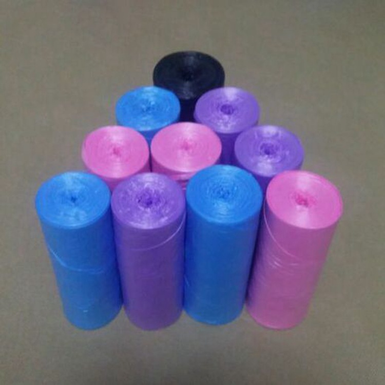 批發新料彩色廚房衛生間壹次性點斷式平口小號塑料垃圾袋45*50