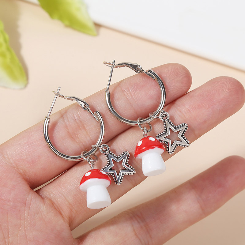 Pendientes De Estrella De Hongo Simple Bohemio display picture 2