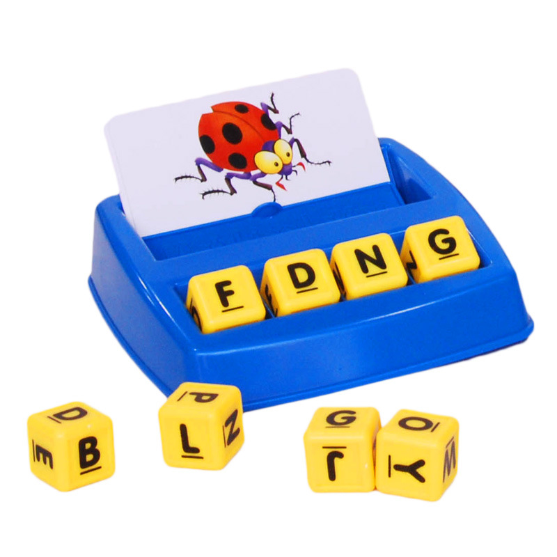 Inteligencia infantil Ciencia y educación letras juego de ortografía niños Ilustración Inglés palabra tarjeta de memoria máquina de aprendizaje