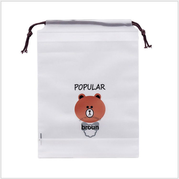 Oso zapatos bolsa de almacenamiento a prueba de polvo a prueba de humedad cordón bolsa de cordón estudiante dormitorio sub-embalaje bolsa de zapatos bolsa de viaje