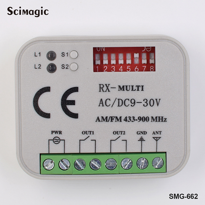 通用车库门接收器MARANTEC SOMMER远程控制接收器300-900MHz多频