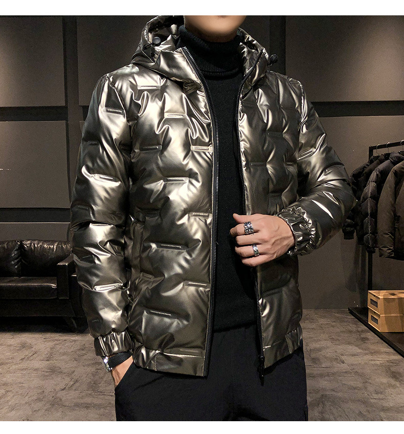 2023 New Trendy Bright Face da uomo in piumino edizione coreana leggero e slim fit cappotto invernale per ragazzi_voghion.com