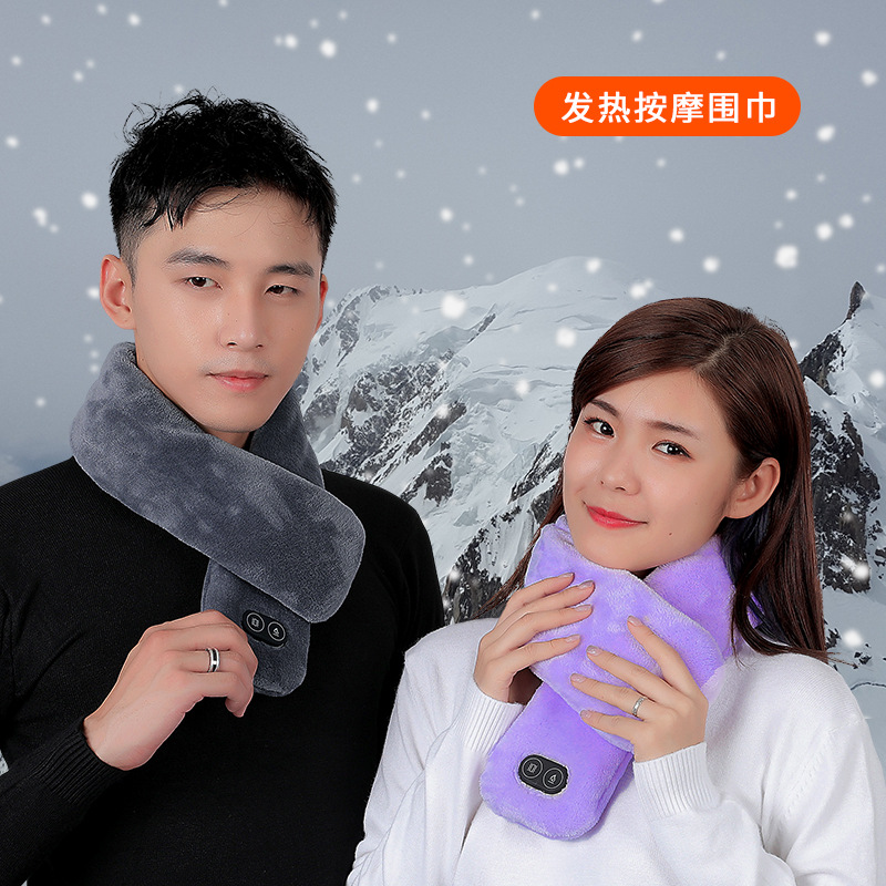 factory wholesale charge heating men and women winter scarf Shawl Foreign trade intelligence fever Solid shock massage Collar