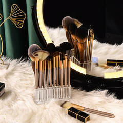 網紅透明化妝刷收納盒眉筆眼影美妝刷收納筒桌面美妝整理架塑料