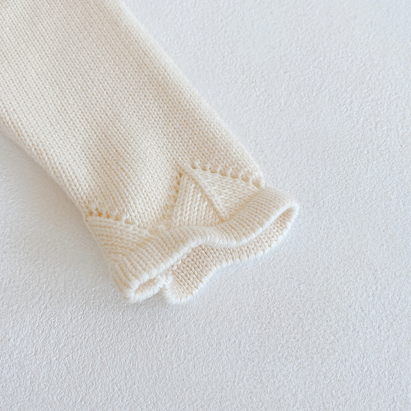 Instagram Primavera e Autunno Abbigliamento Bambina Neonata Tuta in Maglia a Quadri Borsa Farewell Sweetheart Triangolo_voghion.com