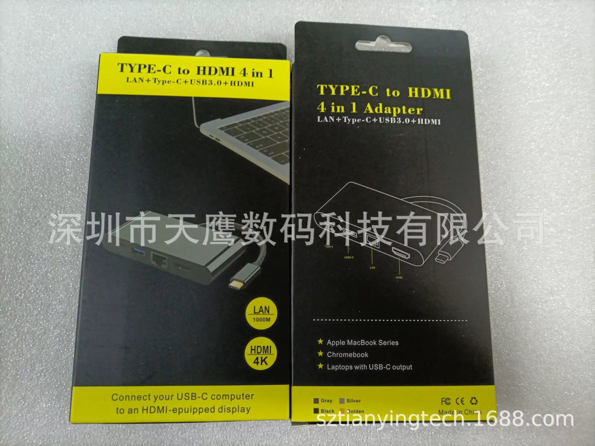 Type-C к HDMI 4 в 1, Lan Type-C USB3.0 HDMI Type-C Гигабитная сетевая карта