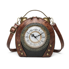 Large wholesale women's bags, European and American new retro handbags, walkable clocks, antique bags, single-shoulder and crossbody.