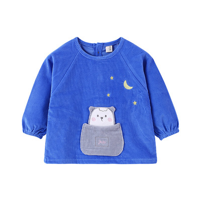 baby Having dinner Burqa Autumn and winter girl Dressing waterproof baby Long sleeve corduroy children Painting clothes