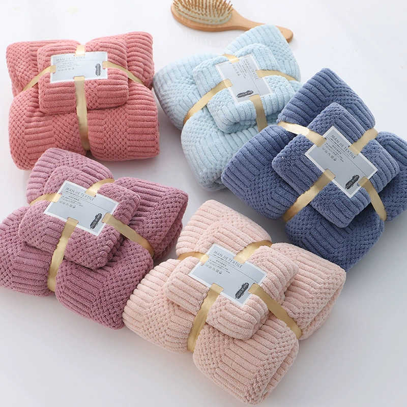 Coral soft bath towel, set, Birthday gift, wholesale
