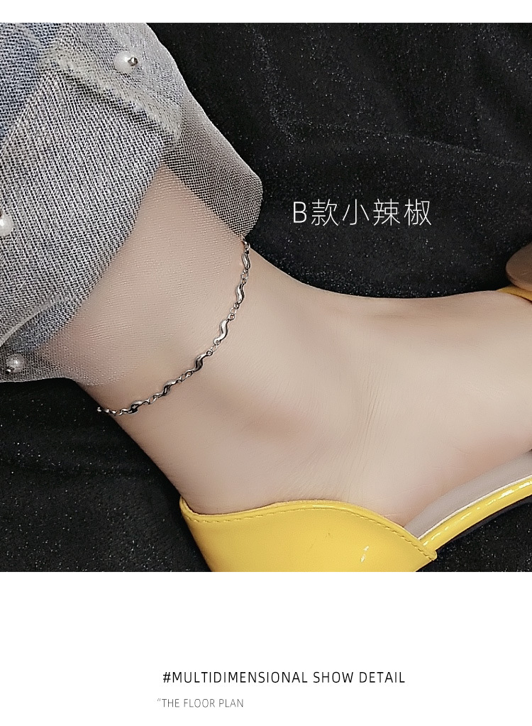 Fashion Anklet Little Pepper Multi-accessory Anklet Titanium Steel Plated With Three Layers Of Real Gold Anklet Nihaojewelry display picture 1