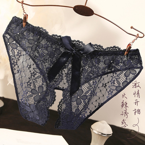 Women's Lace, Thin-Style, Sexy, Plus-Size, Hot, Open-Crotch, Transparent Japanese-Style Teenage Briefs 1525