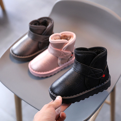 儿童雪地靴女童鞋2020年冬季新款冬鞋男童棉鞋加绒加厚中大童棉靴