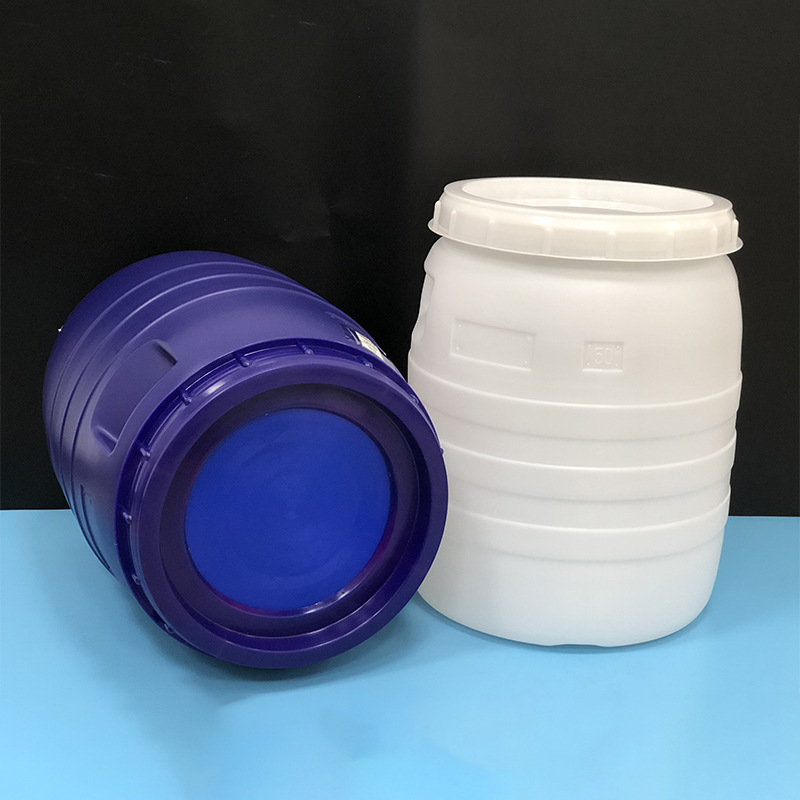 白色50L升塑料桶有扣手果酱桶50KG公斤酱油桶100斤食品发酵桶
