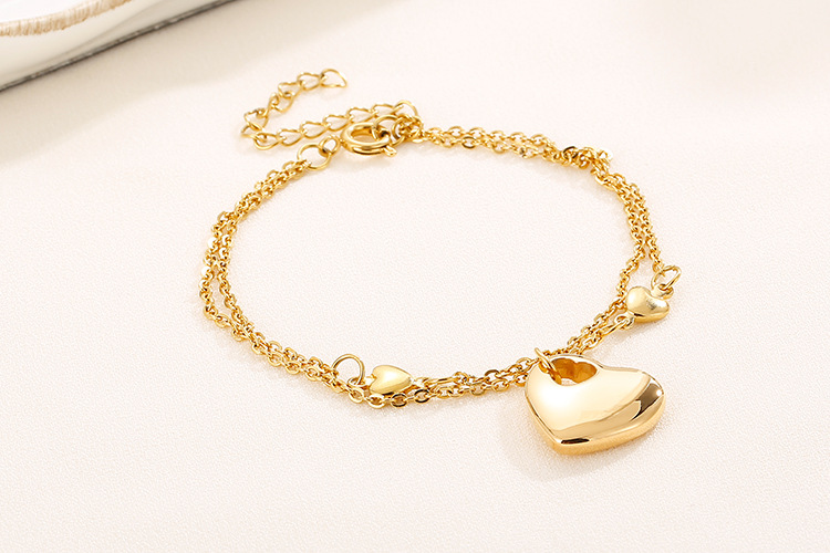 European and American style fashion jewelry gold-plated 18K stainless steel necklace bracelet set