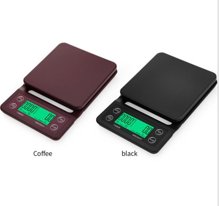 厂家直供家用咖啡秤0.1g 计时称重5kg手冲电子咖啡秤
