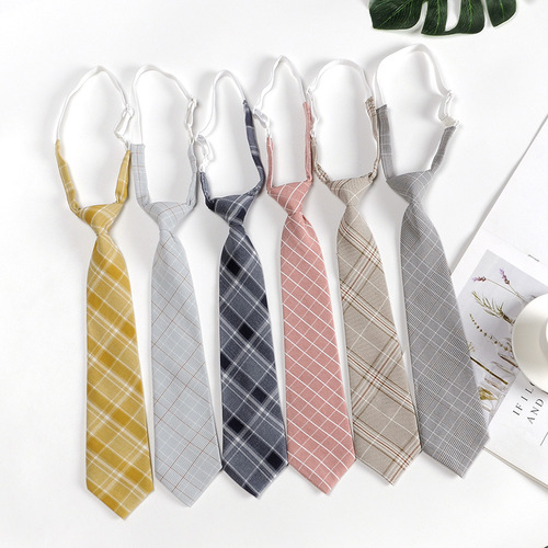 Japanese uniform JK bow tie for women, college style student uniform shirt, bow tie, flower accessories, plaid tie for men