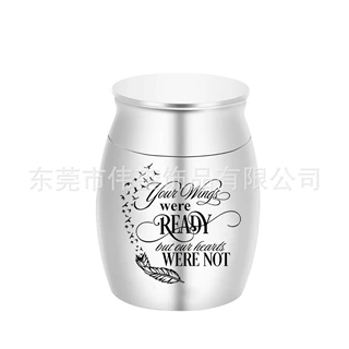 wish热销出口欧美宠物毛灰盒可打开羽毛蝴蝶骨灰罐 大号30*40mm