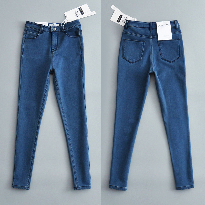 Sweet Commute Ankle-length Zipper Washed Button Jeans Skinny Pants display picture 36