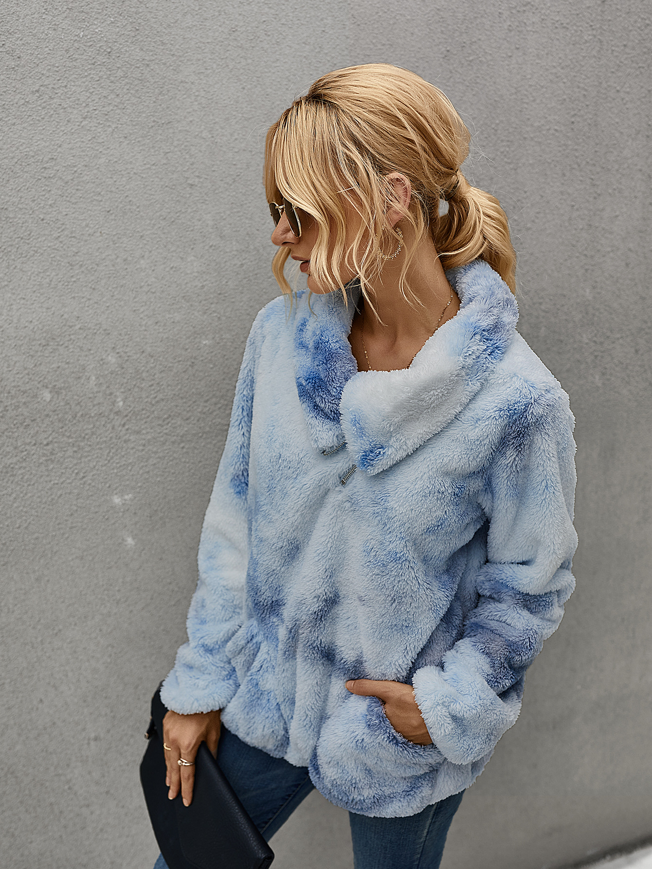 winter warm tie-dyed wool sweater  NSDY7667