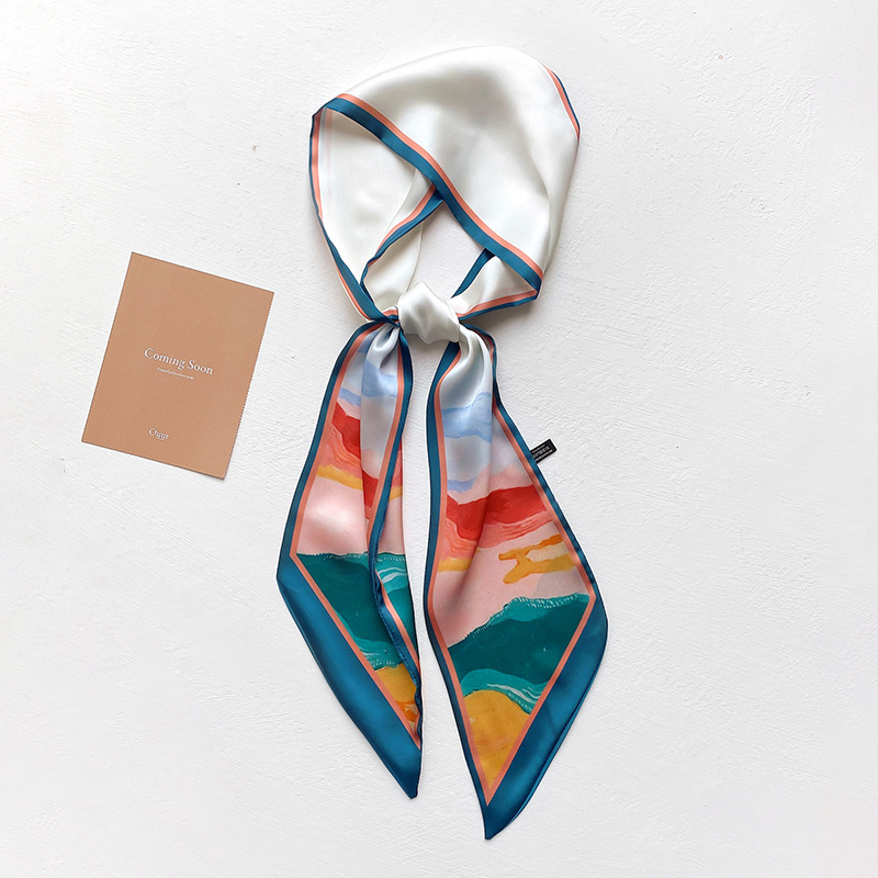 Korea Long Silk Scarf display picture 12