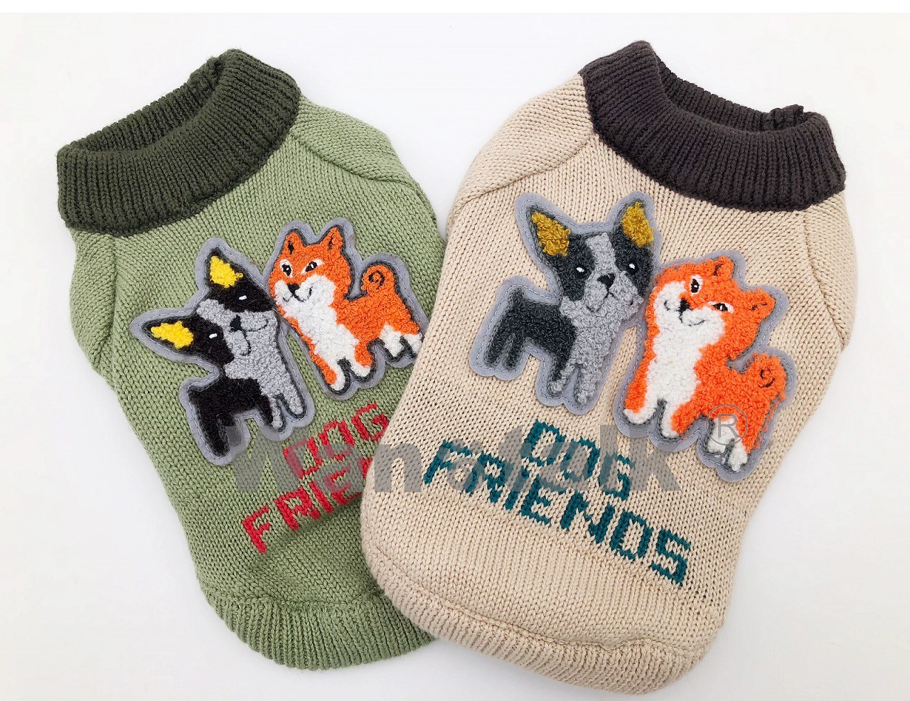 Pet свитер вязаный свитер собака вышивка свитер полотенце вышивка + милый ветер