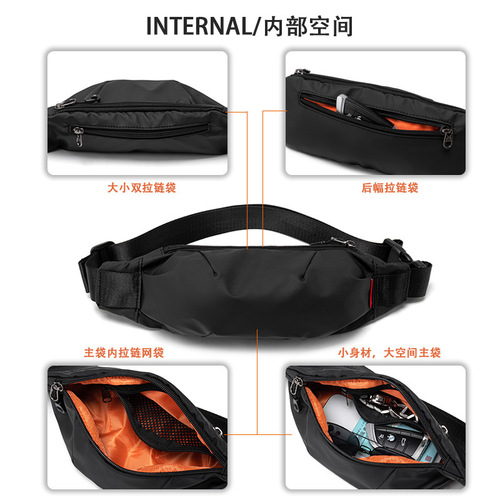 Mini waist bag men's trendy shoulder crossbody bag fashion trendy ins chest bag mobile phone bag small lightweight backpack wholesale