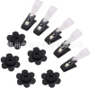 Garden flag accessories black rubber plum plug with plastic folder windpack