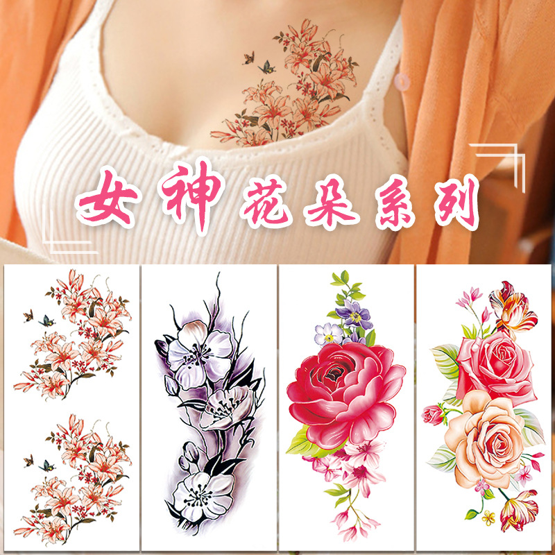 Factory direct sale flower tattoo sticke...