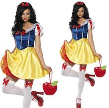 M-XL欧美女士万圣节白雪公主服装 游戏制服 角色扮演舞台表演服饰