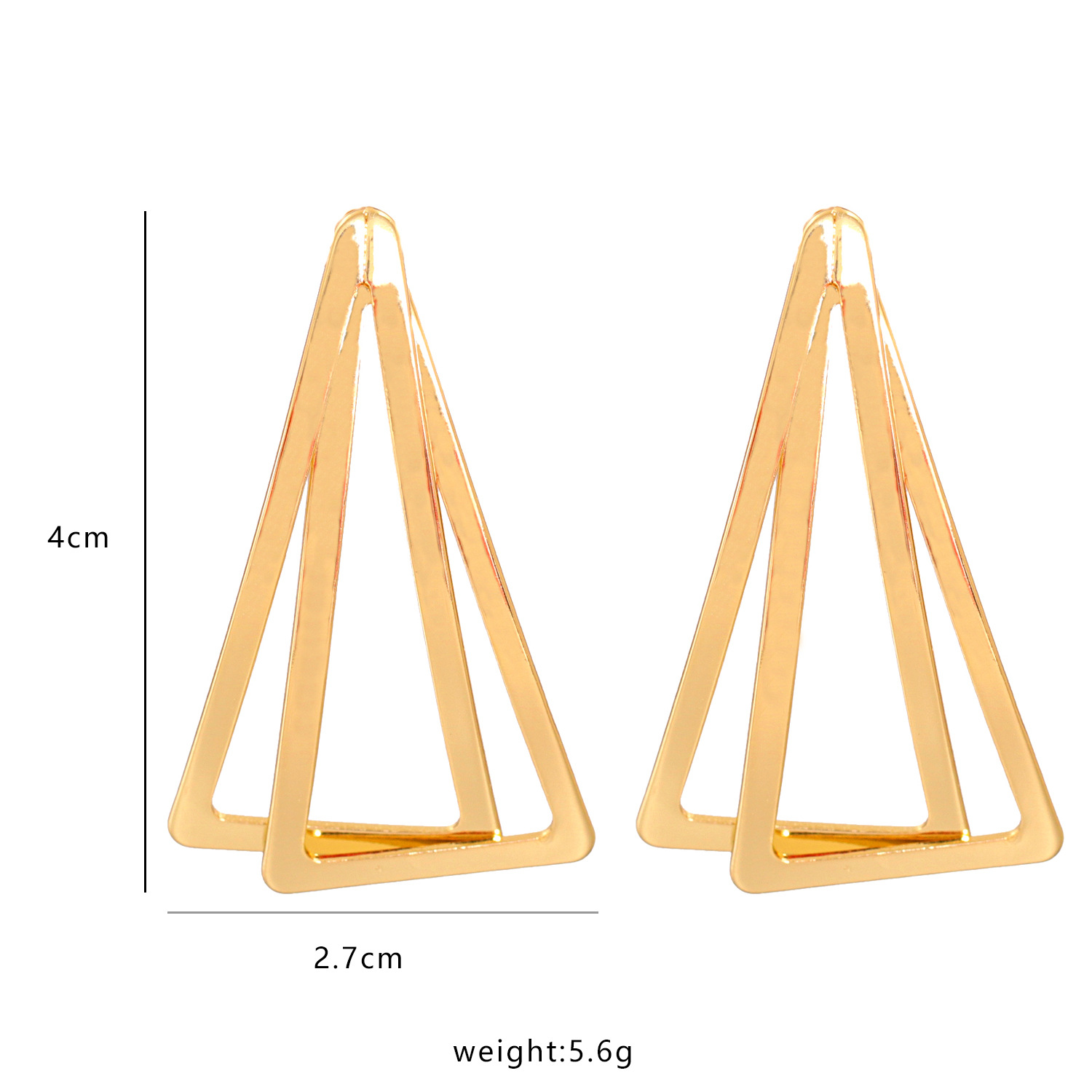 Alloy Triangle Long Earrings display picture 1