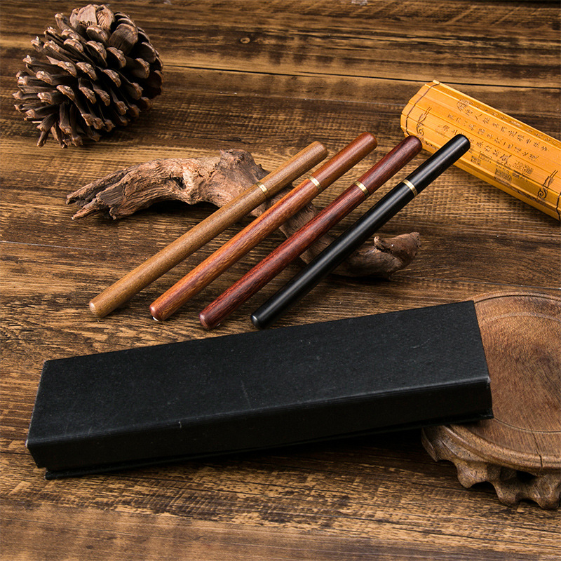 Redwood Signature Pen Business Gift Solid Wood Ball Pen All Wood Pen Office Supplies Brass Gel Pen Factory Outlet