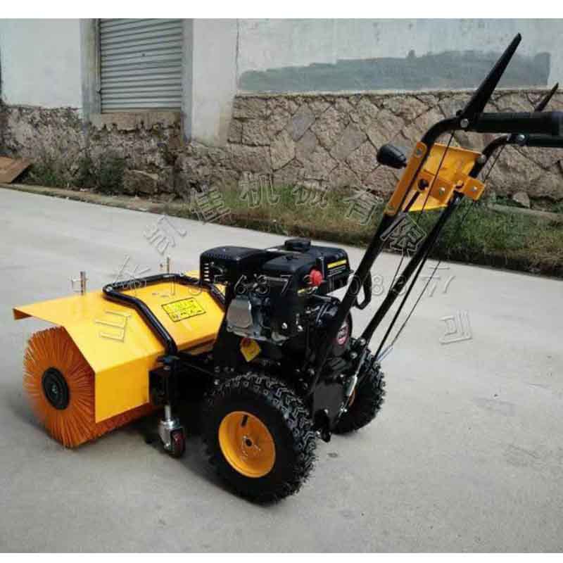 小型6.5马力汽油除雪机 手推式汽油刷草机 人造草坪梳草机 扫地机