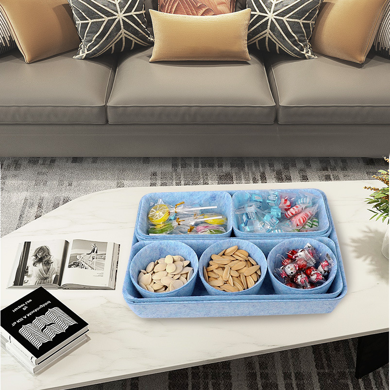felt storage box household multi-function felt Jewelry Debris storage box one Forming Arrangement Office Compartment