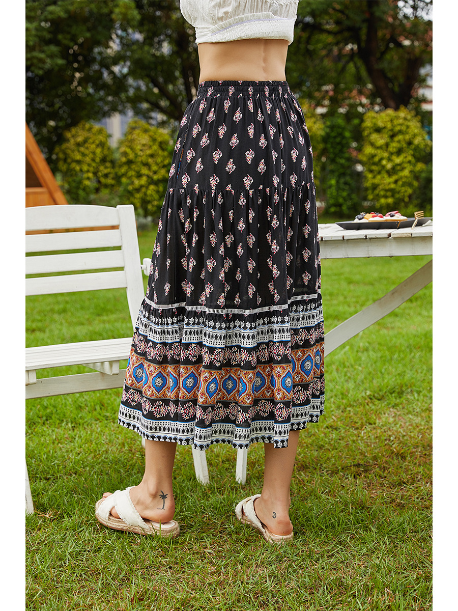Comfortable printed rayon skirt NSAL8070