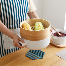 创意五边型图案加厚杯垫厨房杯碗垫子家用餐桌隔热垫不打滑桌垫