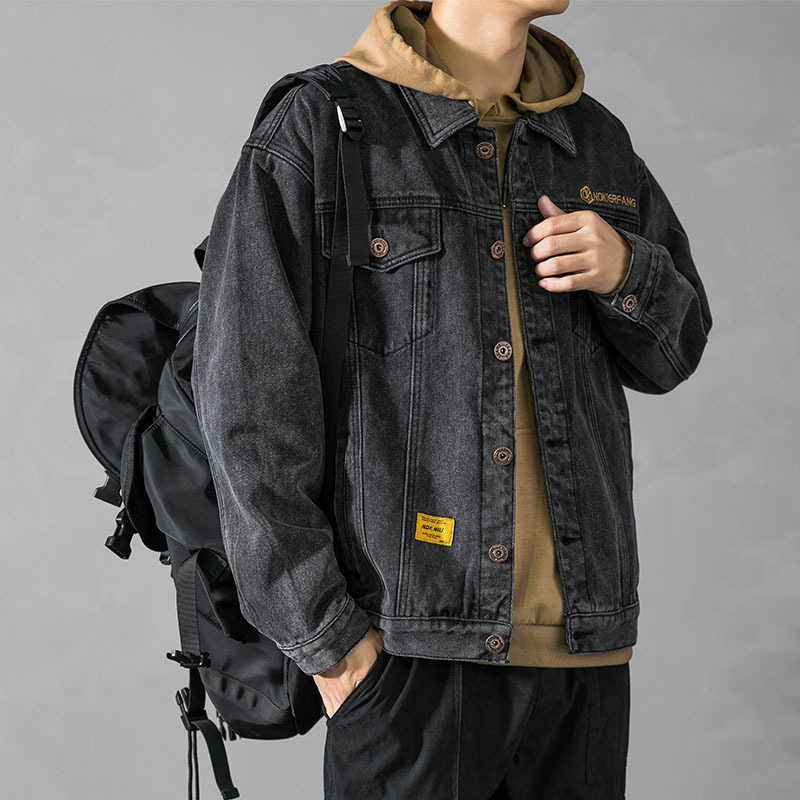 Autumn trend denim Japanese jacket for leisure