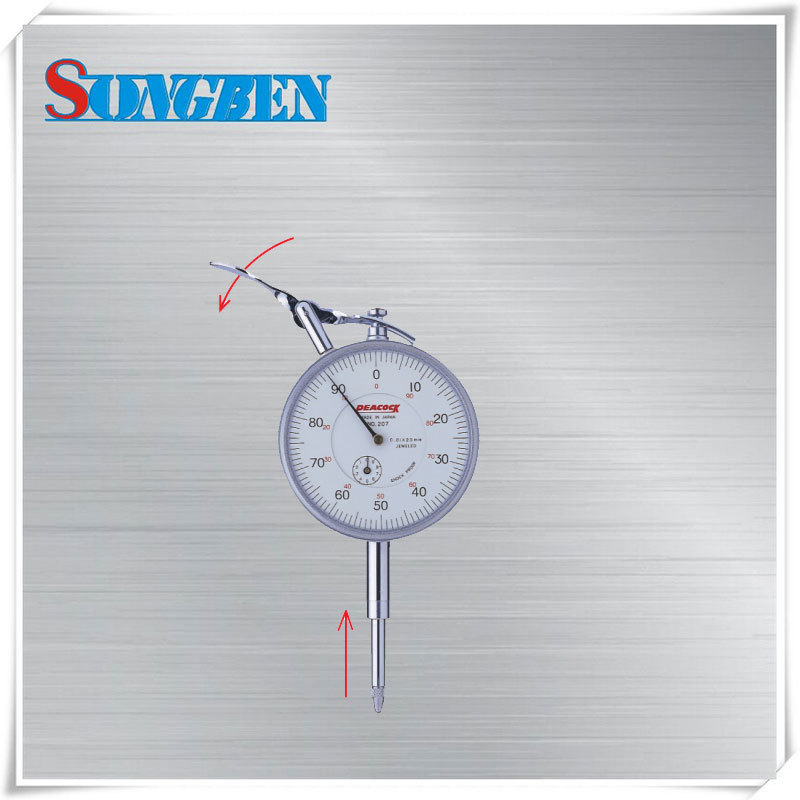 日本孔雀PEACOCK原装进口大量程百分表207S-LL